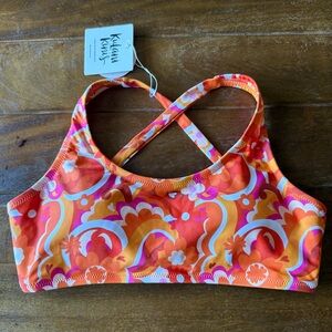 Colorful Floral Bikini Top
